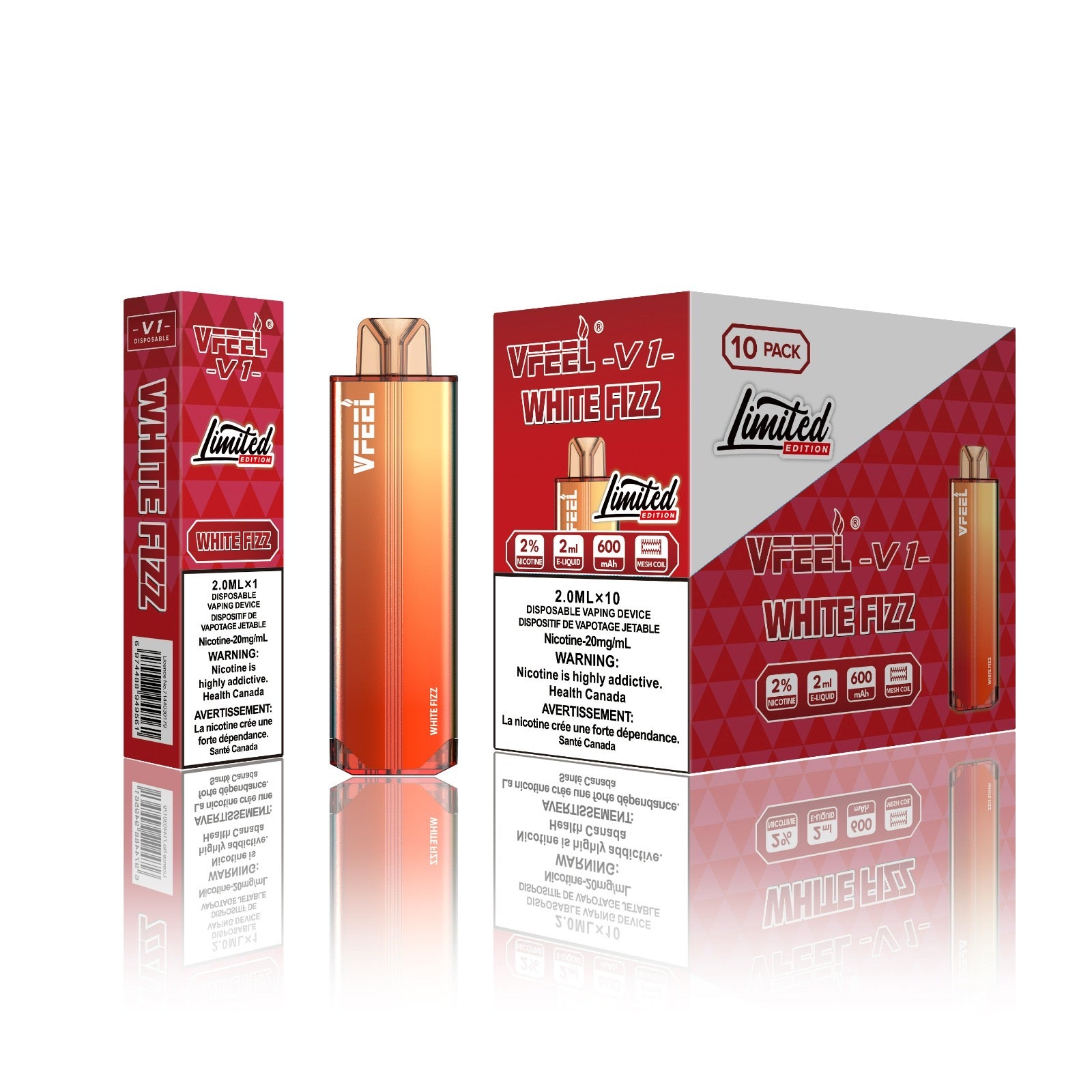 VFEEL V1 WHITE FIZZ – VFEEL Vape inc.