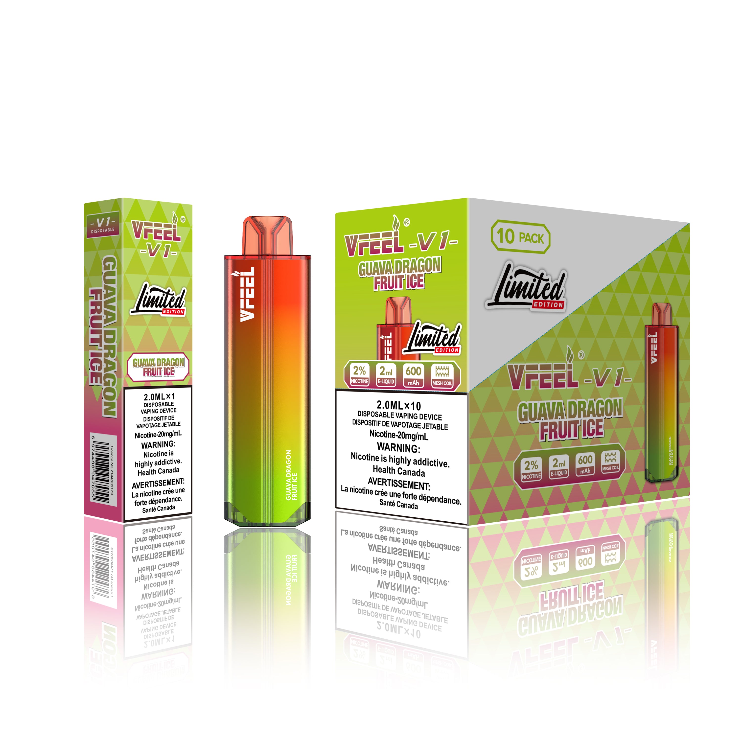 V1 GUAVA DRAGON FRUIT – VFEEL Vape inc.